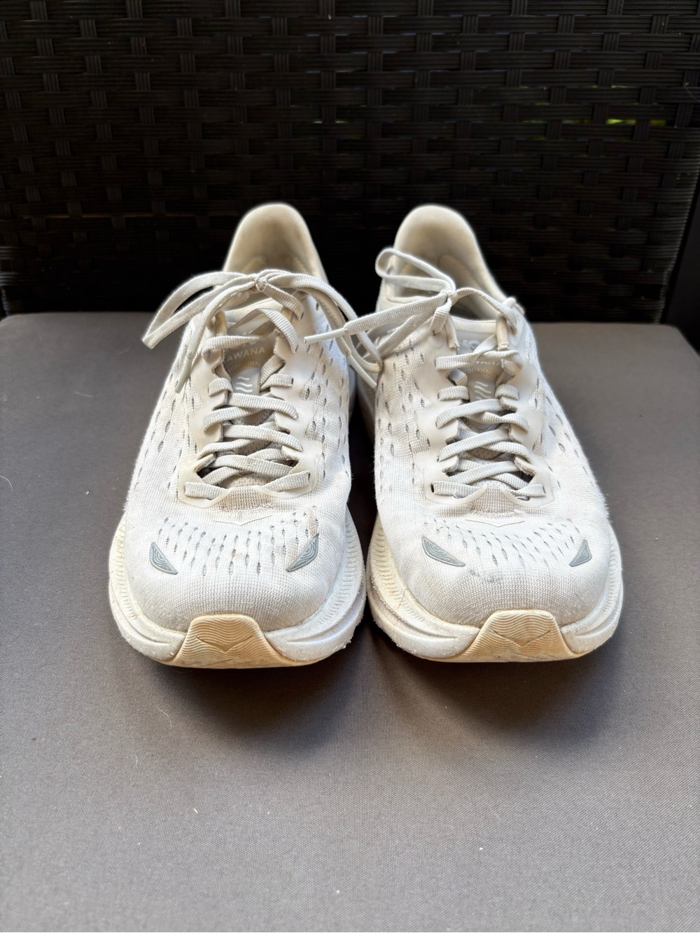 Hoka One One Men's Running Shoes in Off-White and Light Gray